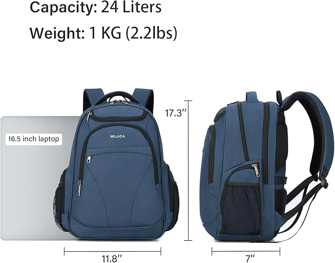 MILADA Travel Backpack For Men Laptop Backpack Women Business Carry On Backpack - Image 2