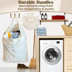 Canvas Laundry Bag 33"x 35", Thick Cotton Laundry Bag - Image 4