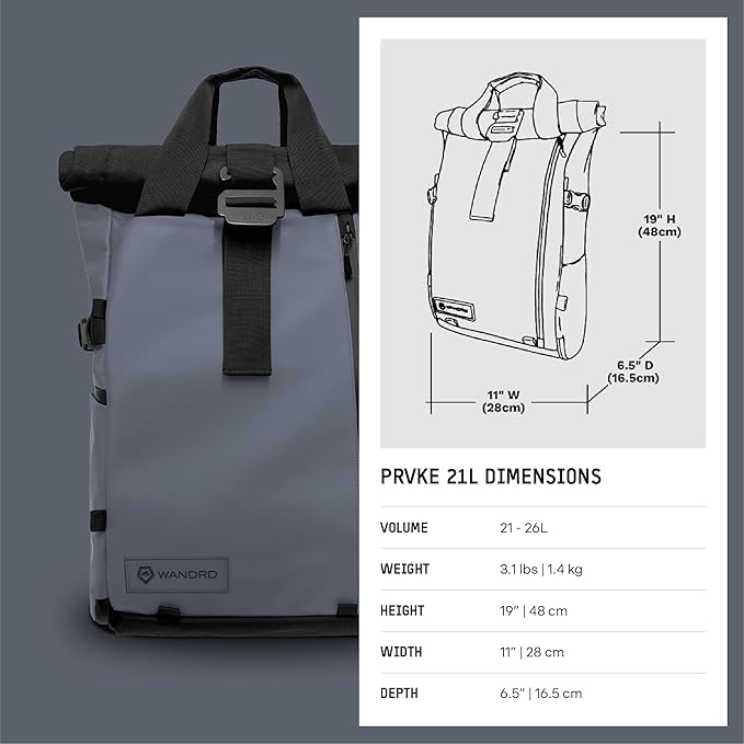 WANDRD PRVKE 21L, V3 Backpack: Weather-Resistant Travel & Camera Backpack - Image 9