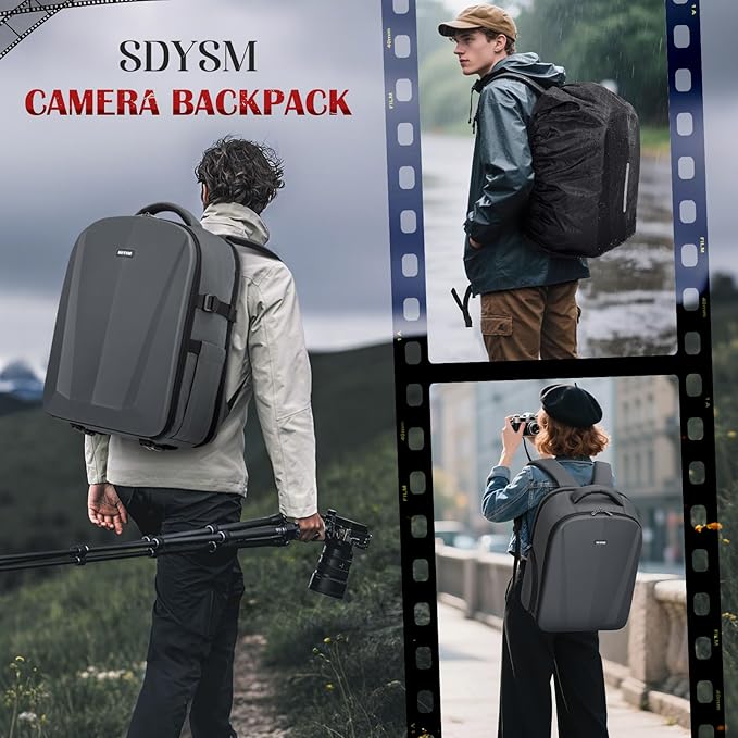 SDYSM Camera Backpack, Hardshell DSLR/SLR Camera Bag - Image 8