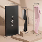 2PC Dandruff Comb Fine Tooth Scalp Detox Comb Lice Stainless Steel Scalp Detoxing Hair Brush Tool Hair Care for Women, Men & Kids (Pink)