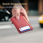 Buffway Slim Minimalist Front Pocket RFID Blocking Leather Wallets - Image 4