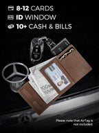 LORZOR Wallet for Men with Metal Card Holder, Pop Up Wallet, Finest Full Grain - Image 5