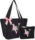 Vavabox Tote Bag, A-Z Initial Monogrammed Waterproof Tote Bag, Bridesmaid Gifts by Vavabox