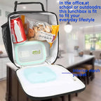FlowFly Kids Lunch Box Insulated Letter Print Soft Bag Mini Cooler Back to - Image 2