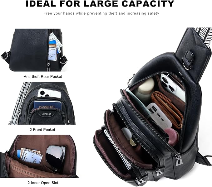 10L Crossbody Sling Bag for Women Men Anti Theft Cross Body Fanny Pack Belt Bag - Image 4