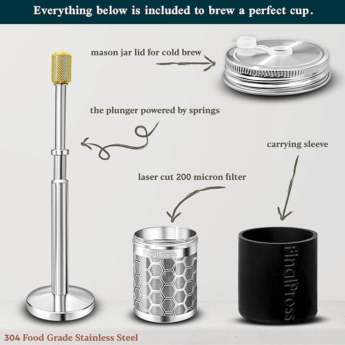 Original Coffee & Tea Maker – Portable Stainless Steel Micro French Press – - Image 6