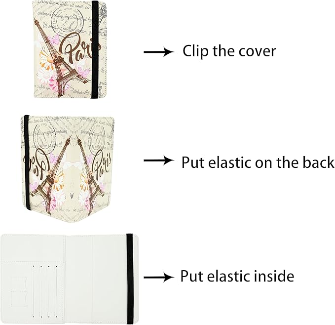 Eiffel Tower Passport Holder for Women and Men PU Leather Passport Cover for - Image 4