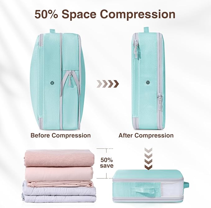 DIMJ Clothes Storage Bag 8 Pack, 19L Compression Storage Bags - Image 3