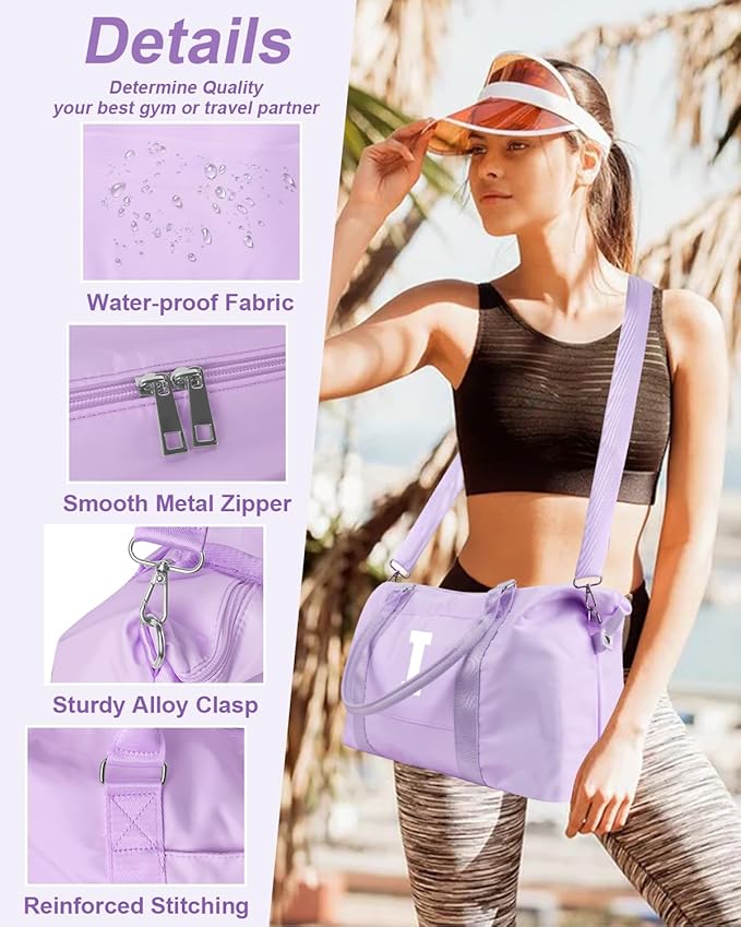 Daughter Niece Gifts for Teen Girl Kids, Initial Travel Duffel Bag Sports Gym - Image 3