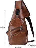 AMJ Crossbody Sling Bag Men Women, Casual Shoulder Backpack, Chest Daypack - Image 2