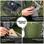 MOUNTAINTOP 25L/40L Hiking Backpack, Lightweight Travel Backpack - Image 5