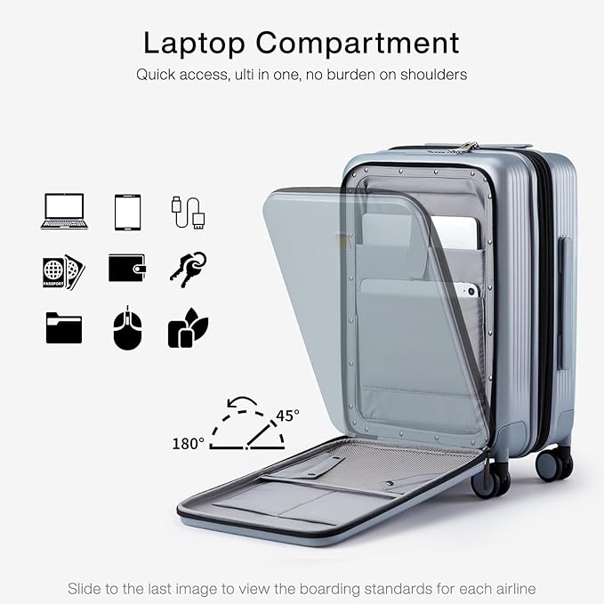 Hanke Grace Expandable Carry On Luggage - Image 11