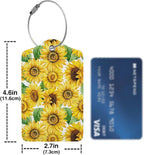 Blooming Sunflowers 2 Pcs Luggage Tags, Privacy Cover ID Label - Image 4