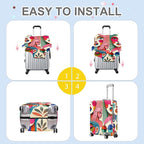 ANNA QUEEN Modern Art Fashion Luggage Cover, Stylish Abstract Woman Suitcase - Image 5