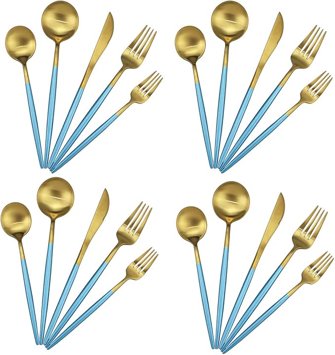 Gugrida 20-Piece 18/10 Stainless Steel Flatware Silverware, Luxury Dinnerware by Gugrida