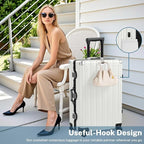 Krute Luggage 28 Inch Aluminum Frame Luggages TSA Lock No Zipper Checked - Image 7