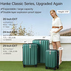 Hanke Expandable Hardshell Luggage Sets 3 piece Carry on Luggage - Image 2