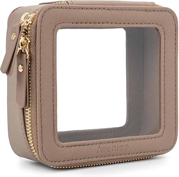 Aveniee Mini Clear Makeup Bag, Small Travel Toiletry Bag Cosmetic Bags TSA by Aveniee