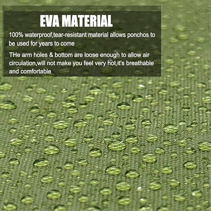 Rain Coats - Reusable EVA Rain Ponchos - Image 5