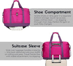 SUNNY BIRD Duffel with Utility Pouch, 40L Weekender Overnight Bag with Shoe - Image 9