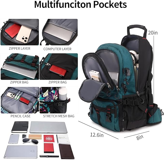 Nerlion 40L Hiking Backpack Travel Backpack - Image 3