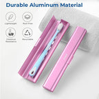 Aluminum Toothbrush Travel Case, Portable Travel Toothbrush Holder, Durable - Image 2