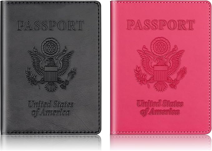 Passport Holder 2Pcs, Passport Cover Wallet Case - Image 8