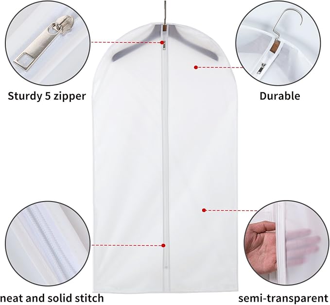 Clear Garment Bags Hanging Clothes Bags - Image 3