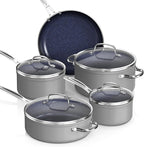 Nuwave Healthy Duralon Blue Ceramic Nonstick Coated 9pc Cookware Set, by NuWave
