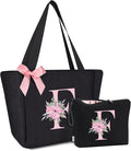 Vavabox Tote Bag, A-Z Initial Monogrammed Waterproof Tote Bag, Bridesmaid Gifts by Vavabox