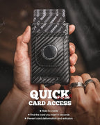 DUGRAFT Pop Up Wallet with AirTag Holder, RFID Blocking Air Tag Wallet with - Image 3