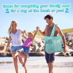 Tagitary Mesh Beach Bag with Zipper Large Beach Tote Waterproof Sandproof with - Image 5