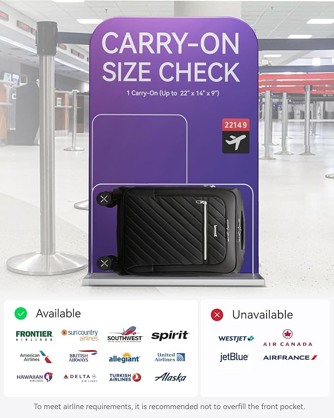 LUGGEX Carry On Luggage with Spinner Wheels - Image 8