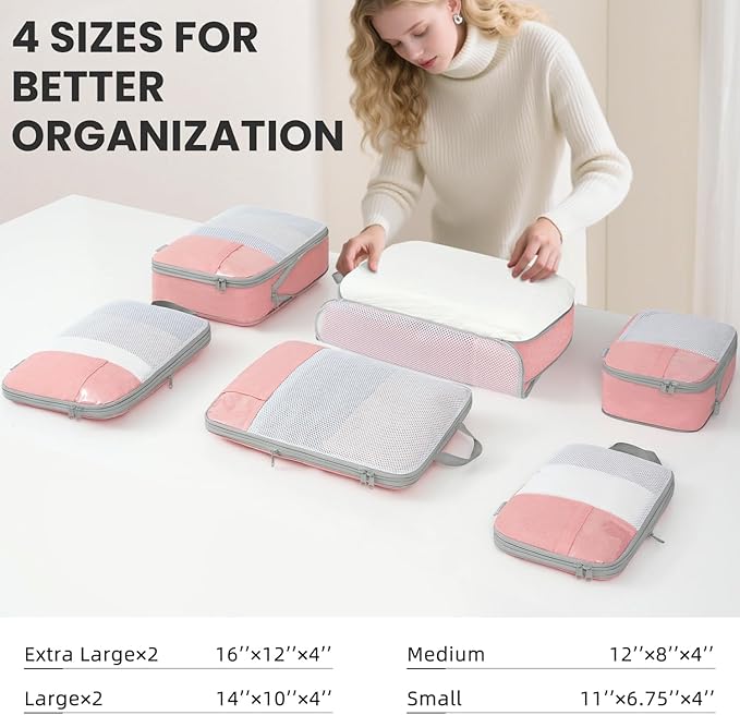 8 Set/6 Set/4 Set Compression Packing Cubes - Image 4
