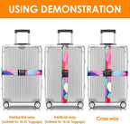 Adjustable Travel Luggage Strap Suitcase Belt Travel Bag Accessories 1.96 in W - Image 4