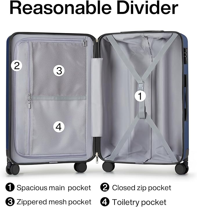Hanke Luggage Sets 3 piece Carry On Luggage - Image 6