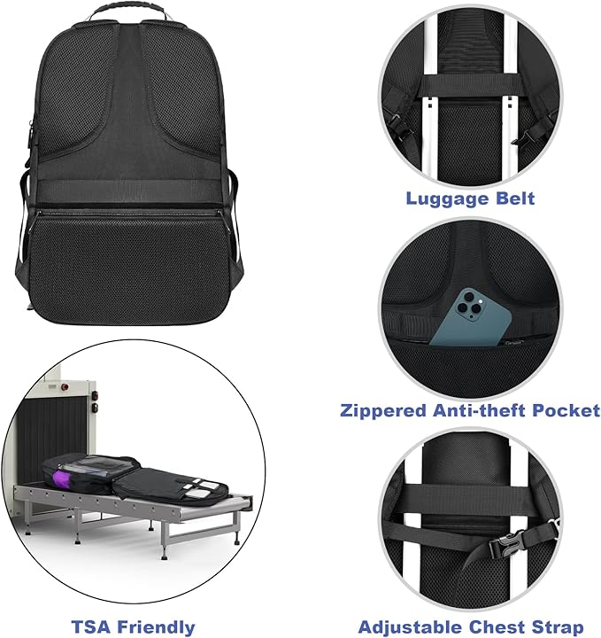 Z-MGKISS 52L Travel Backpack for Women, Large Waterproof Anti-Theft Backpack - Image 6