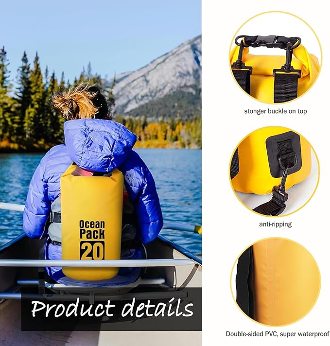 Dry Bag Waterproof Backpack 5L/10L/20L/30L Roll Top Waterproof Bag, Floating - Image 4