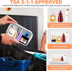 AURUZA 4 Pack Clear Toiletry Bag, Portable Travel Makeup Pouch - Image 3
