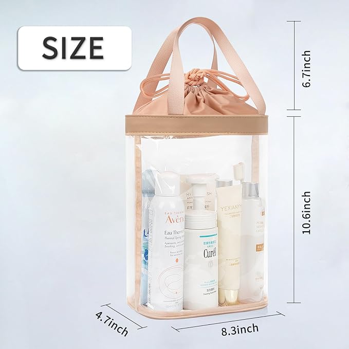 Travel Toiletry Bag, TSA Approved Toiletry Bag, Waterproof Clear Bag Cosmetic - Image 2