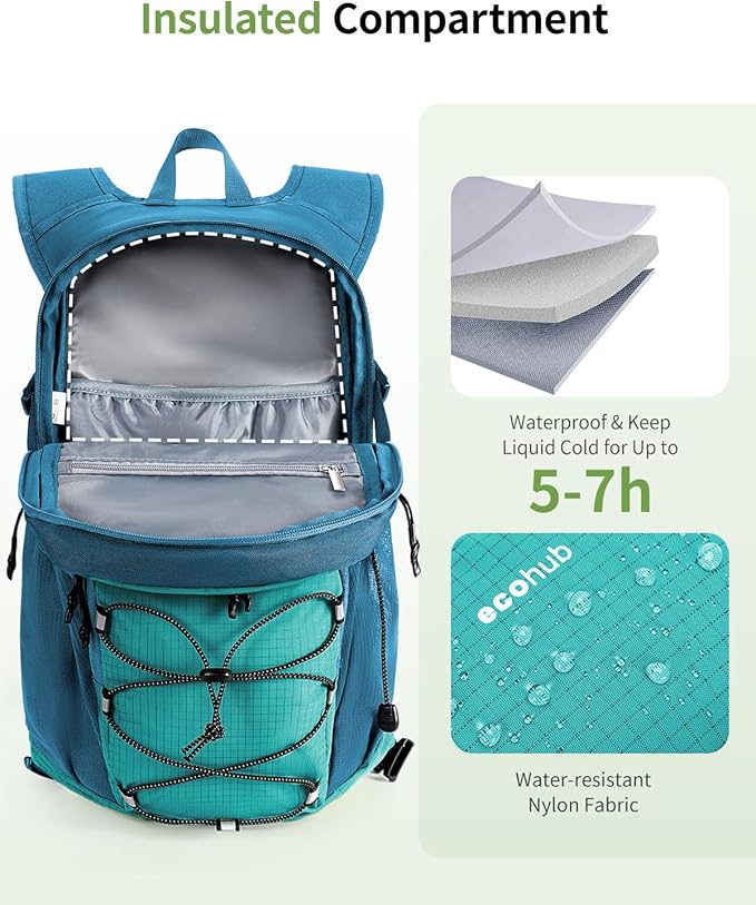 ECOHUB Hydration Backpack for Men Women, 20L Lightweight Hiking Daypack Cycling - Image 3