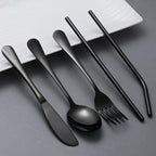 Portable Utensils Set with Case, Lunch Box Includ Fork Spoon Knife, Dishwasher - Image 3