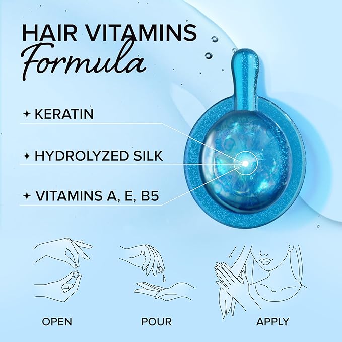 MAREE Bundle - Hair Styling Capsules & Face Moisturizer Collagen Cream - Keratin, Jojoba & Argan Oil, Hyaluronic Acid & Retinol - Leave-in Anti Frizz Conditioner & Anti Aging Face Cream with Vitamins