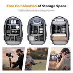 K&F Concept Camera Backpack, 25L Large Capacity Camera Bag - Image 2