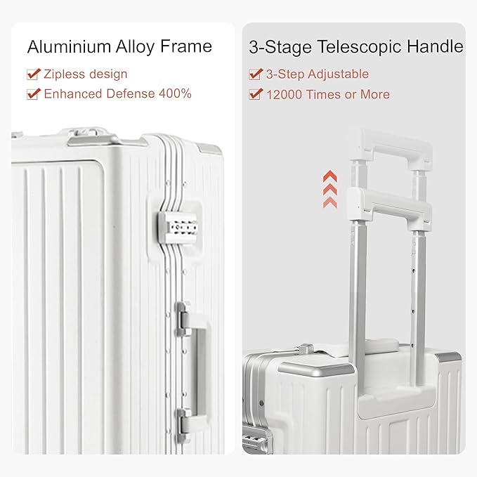 Carry On Luggage 22x14x9 Airline Approved Aluminum Frame, 20 Inch Hard Shell - Image 6