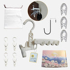 Over The Door Hooks Hanger, Foldable Portable Folding Hangers, Hanging Rack by ZCircle
