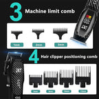 LQT® Professional Hair Clippers for Men - Cordless Barber Clipper Set for Hair, Beard Trimmer,Beard and Body Grooming, with Precision Blades - Hair Cutting Kit Gift for Father
