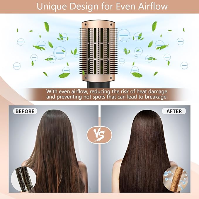Hair Dryer Brush Blow Dryer Brush in One Hot Air Brush for Drying and Straightening, Volumizer Multi-Styler Smooth Curls for All Hair Types, Frizz-Free Blowout Brush for Salon Quality