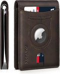 RUNBOX AirTag-Wallet-Mens-Slim-RFID Blocking Wallets Leather by RUNBOX